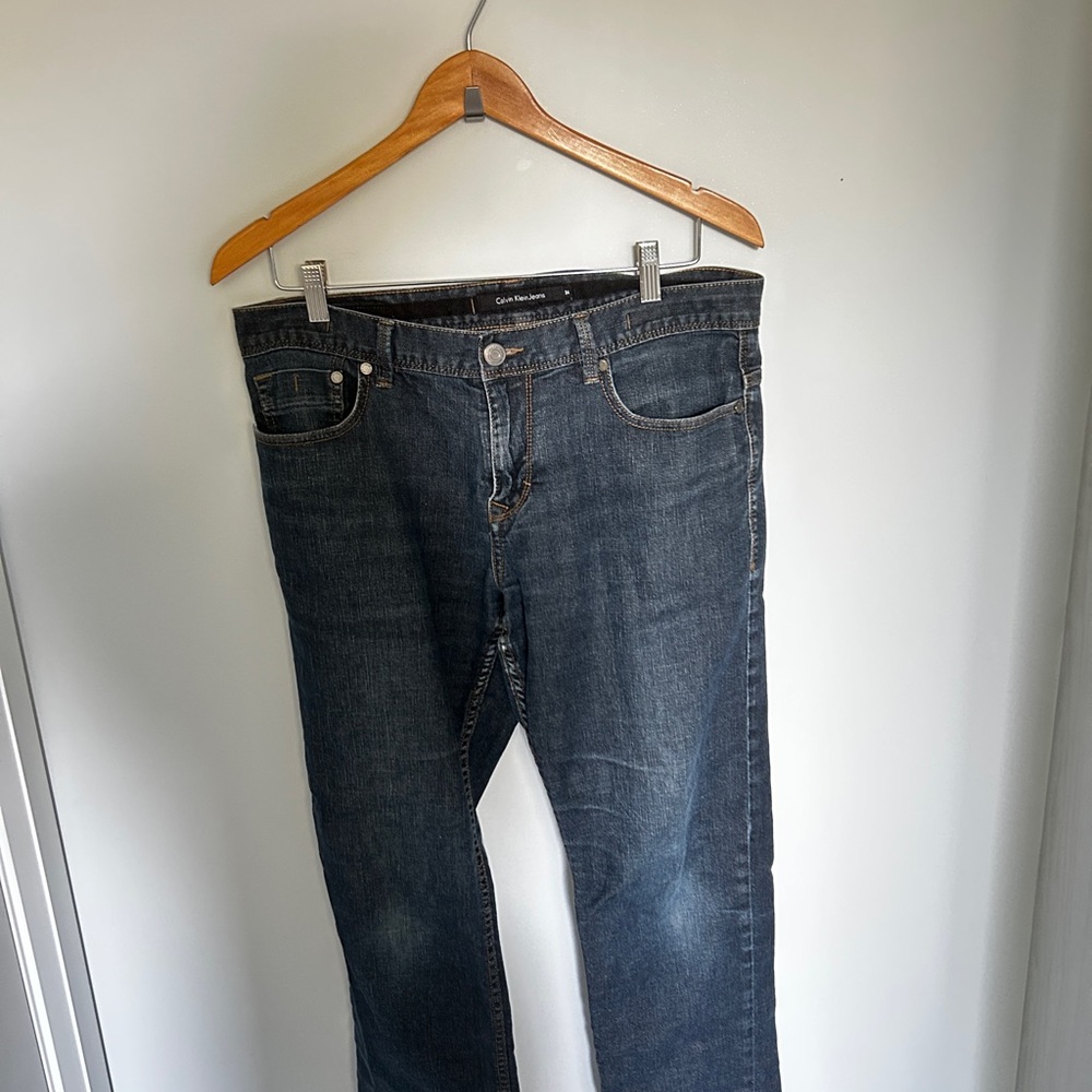 Calvin Klein Blue Straight Jeans Classic Style